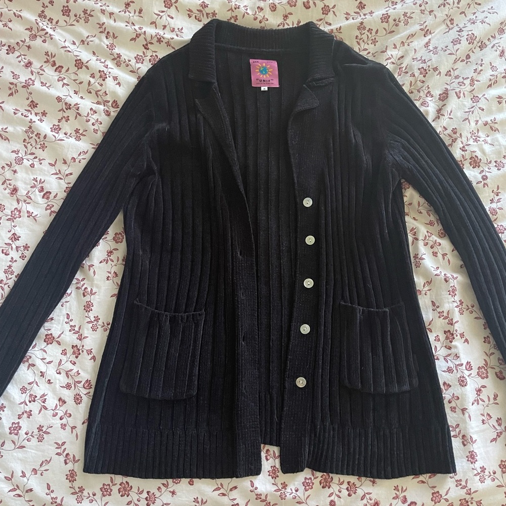 UNIF Black Cardigan Sweater